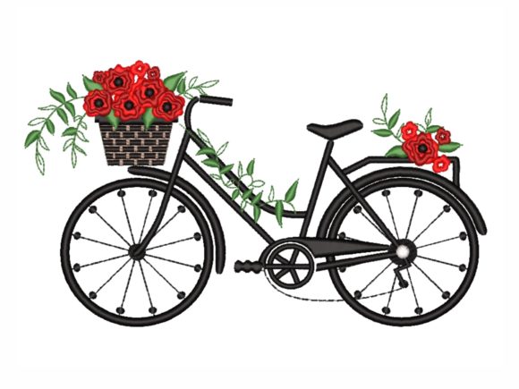 Bicycle with Flowers Embroidery Review