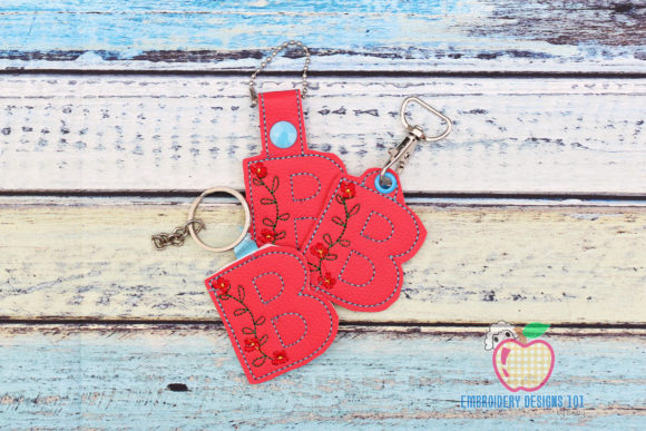 Floral Initial Letter B ITH Key Fob Review