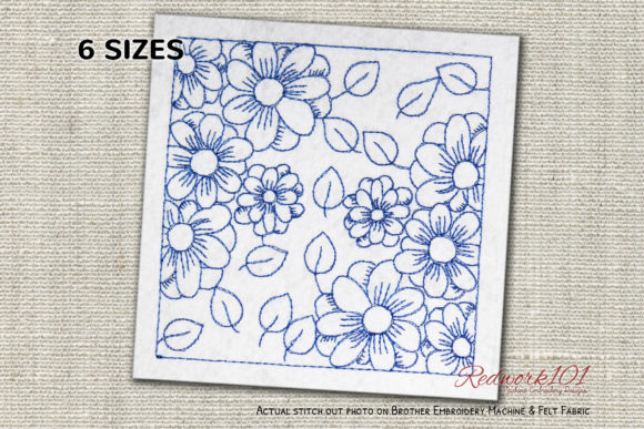 Floral Pattern Redwork Review