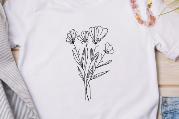 Flowers Line Art Embroidery Design Review