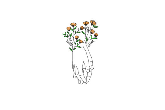 Hands with Flower Embroidery Design Review