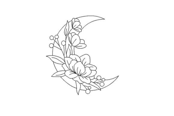 Moon with Flowers Embroidery Review